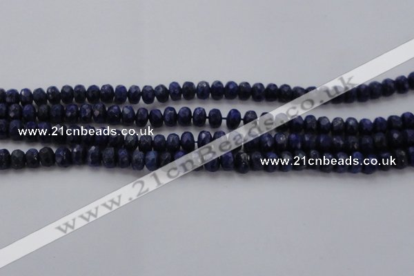 CNL1402 15.5 inches 4*6mm faceted rondelle lapis lazuli beads