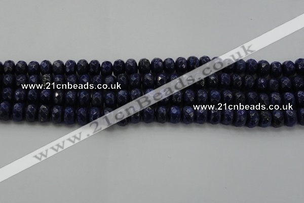 CNL1403 15.5 inches 5*8mm faceted rondelle lapis lazuli beads