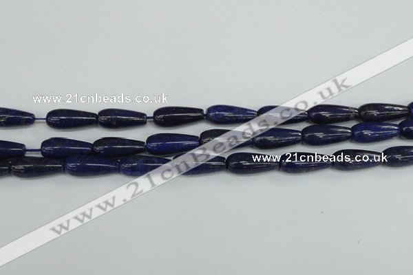 CNL1513 15.5 inches 10*30mm teardrop lapis lazuli beads wholesale