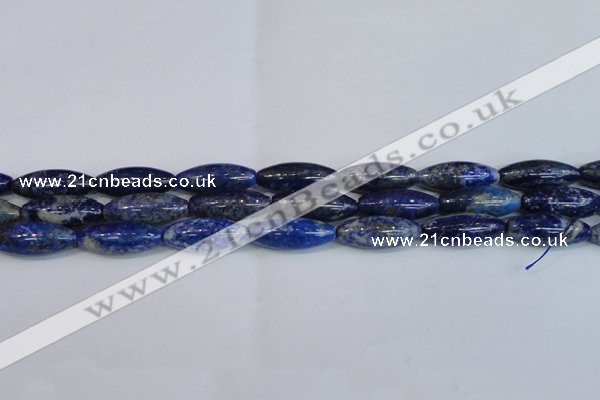 CNL1601 15.5 inches 12*30mm rice lapis lazuli gemstone beads