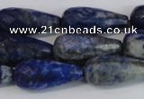 CNL1607 15.5 inches 12*25mm faceted teardrop lapis lazuli beads