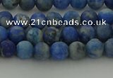 CNL1651 15.5 inches 6mm round matte lapis lazuli beads wholesale