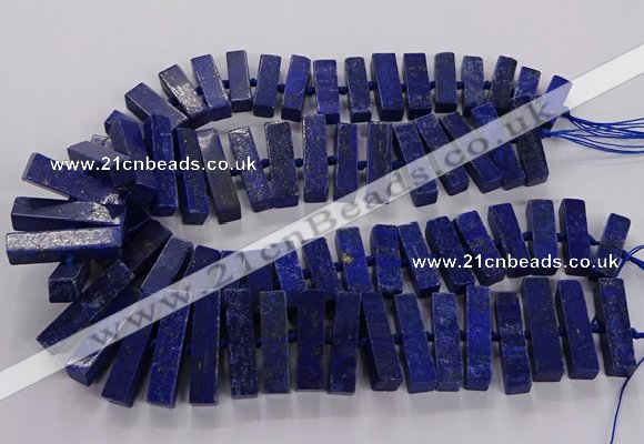 CNL1660 15.5 inches 8*25mm - 10*35mm cuboid lapis lazuli beads