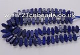 CNL1661 15.5 inches 8*25mm - 10*35mm sticks lapis lazuli beads