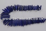 CNL1662 15.5 inches 5*25mm - 7*40mm sticks lapis lazuli beads