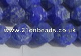 CNL1668 15.5 inches 12mm faceted nuggets matte lapis lazuli beads