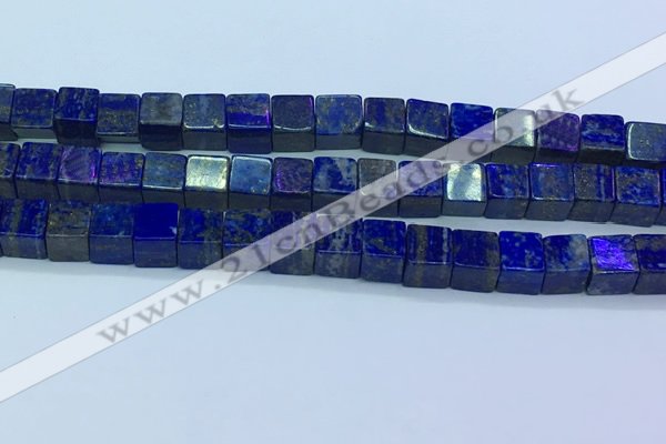 CNL1675 15.5 inches 9*9mm cube lapis lazuli gemstone beads