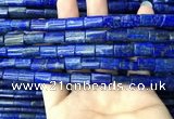 CNL1680 15.5 inches 8*12mm - 9*14mm flat tube lapis lazuli beads