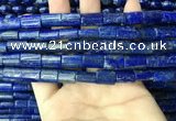 CNL1681 15.5 inches 10*13mm - 10*15mm flat tube lapis lazuli beads