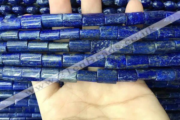 CNL1681 15.5 inches 10*13mm - 10*15mm flat tube lapis lazuli beads