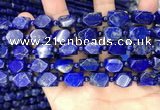 CNL1687 4mm round & 8*10mm - 9*13mm faceted nuggets lapis lazuli beads