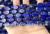 CNL1688 4mm round & 8*12mm - 11*15mm faceted nuggets lapis lazuli beads