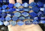 CNL1690 4mm round & 10*15mm - 12*18mm freeform lapis lazuli beads