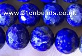 CNL1707 15.5 inches 8mm faceted round lapis lazuli beads