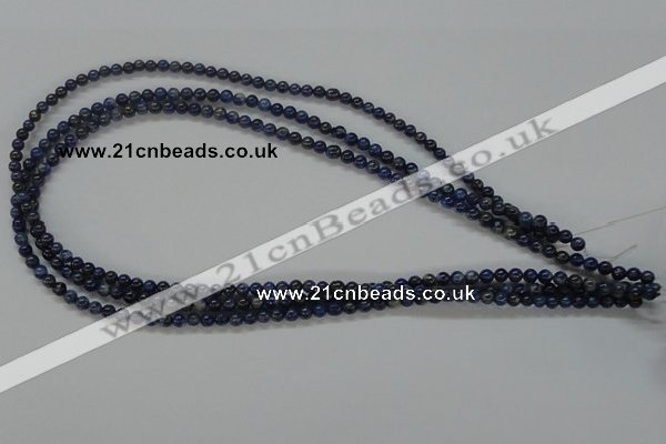 CNL202 15.5 inches 4mm round natural lapis lazuli beads wholesale