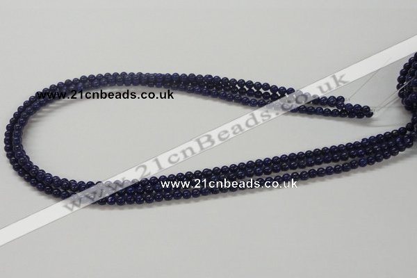 CNL204 15.5 inches 4mm round natural lapis lazuli beads wholesale