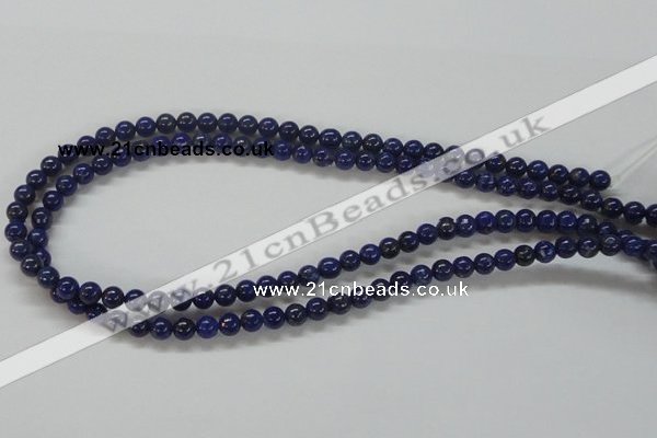 CNL205 15.5 inches 6mm round natural lapis lazuli beads wholesale