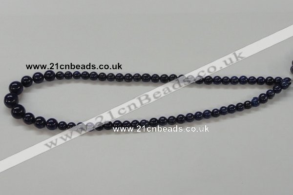 CNL234 15.5 inches multi-size round natural lapis lazuli beads wholesale