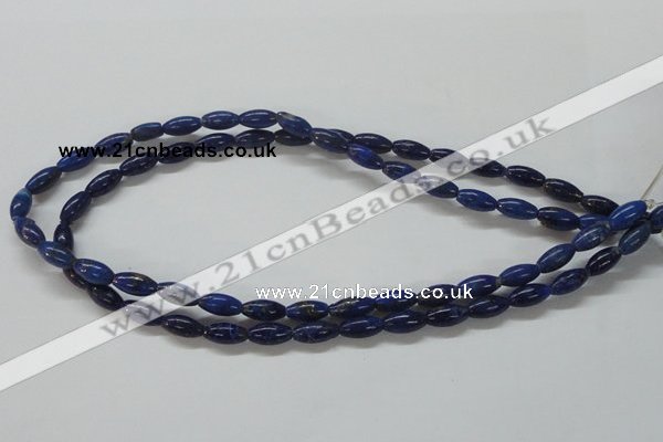 CNL235 15.5 inches 6*12mm rice natural lapis lazuli beads wholesale