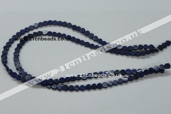 CNL241 15.5 inches 6*6mm heart natural lapis lazuli beads wholesale