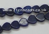 CNL243 15.5 inches 10*10mm heart natural lapis lazuli beads wholesale