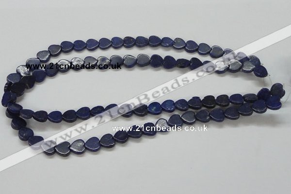 CNL243 15.5 inches 10*10mm heart natural lapis lazuli beads wholesale