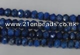CNL426 15.5 inches 4*6mm faceted rondelle natural lapis lazuli gemstone beads