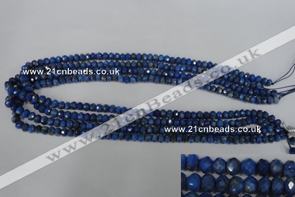 CNL426 15.5 inches 4*6mm faceted rondelle natural lapis lazuli gemstone beads