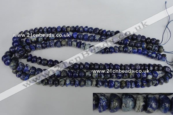 CNL436 15.5 inches 7*9mm bread natural lapis lazuli gemstone beads