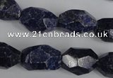 CNL441 15.5 inches 12*20mm faceted nuggets natural lapis lazuli beads