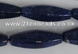 CNL448 15.5 inches 14*35mm faceted rice natural lapis lazuli beads