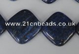 CNL526 15.5 inches 20*20mm diamond natural lapis lazuli gemstone beads