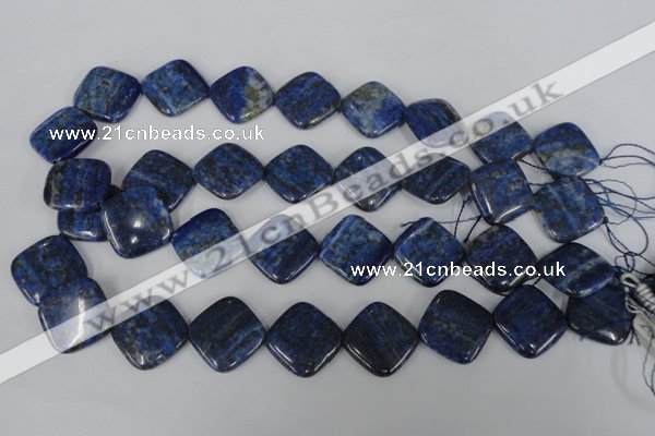 CNL526 15.5 inches 20*20mm diamond natural lapis lazuli gemstone beads