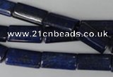 CNL541 15.5 inches 8*16mm flat tube natural lapis lazuli gemstone beads