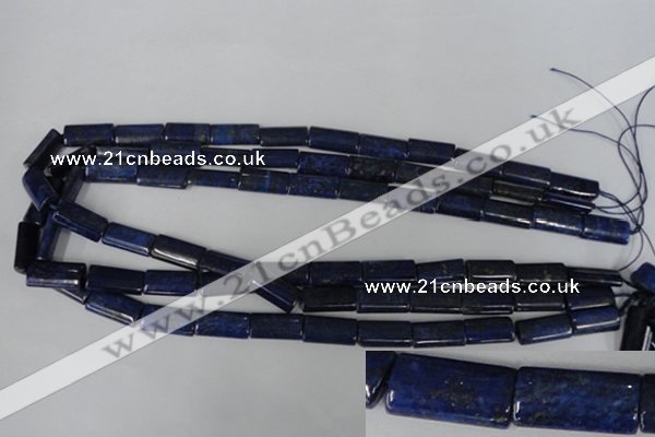 CNL541 15.5 inches 8*16mm flat tube natural lapis lazuli gemstone beads