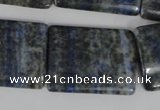 CNL547 15.5 inches 22*30mm flat tube natural lapis lazuli gemstone beads