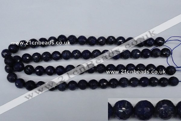 CNL604 15.5 inches 12mm faceted round natural lapis lazuli gemstone beads