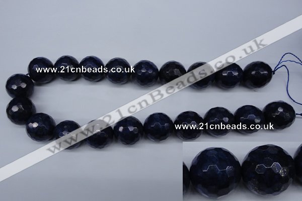 CNL608 15.5 inches 20mm faceted round natural lapis lazuli gemstone beads