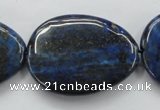 CNL655 15.5 inches 25*35mm flat teardrop natural lapis lazuli beads