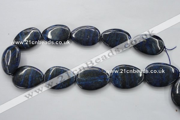 CNL655 15.5 inches 25*35mm flat teardrop natural lapis lazuli beads