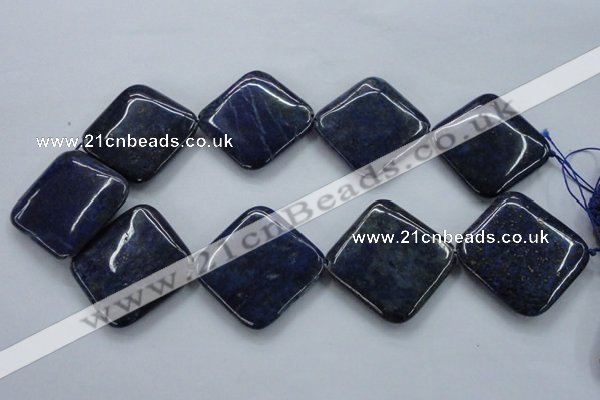 CNL693 15.5 inches 35*35mm diamond natural lapis lazuli beads