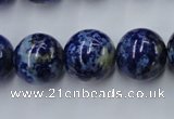 CNL718 15.5 inches 16mm round natural lapis lazuli gemstone beads