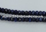 CNL871 15.5 inches 4*6mm faceted rondelle natural lapis lazuli beads