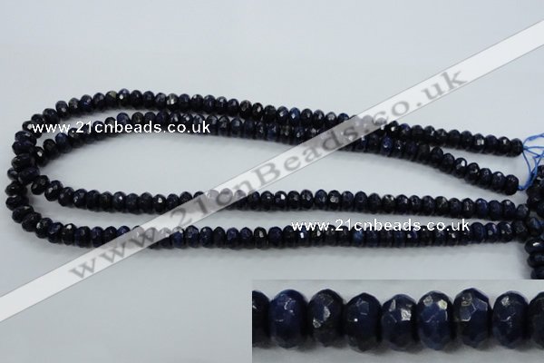 CNL872 15.5 inches 5*8mm faceted rondelle natural lapis lazuli beads