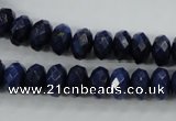 CNL873 15.5 inches 6*10mm faceted rondelle natural lapis lazuli beads