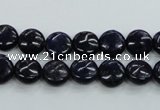 CNL922 15.5 inches 8mm flat round natural lapis lazuli gemstone beads