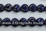 CNL931 15.5 inches 10*10mm heart natural lapis lazuli gemstone beads