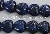 CNL933 15.5 inches 14*14mm heart natural lapis lazuli gemstone beads