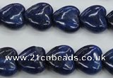 CNL934 15.5 inches 15*15mm heart natural lapis lazuli gemstone beads