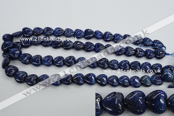 CNL934 15.5 inches 15*15mm heart natural lapis lazuli gemstone beads